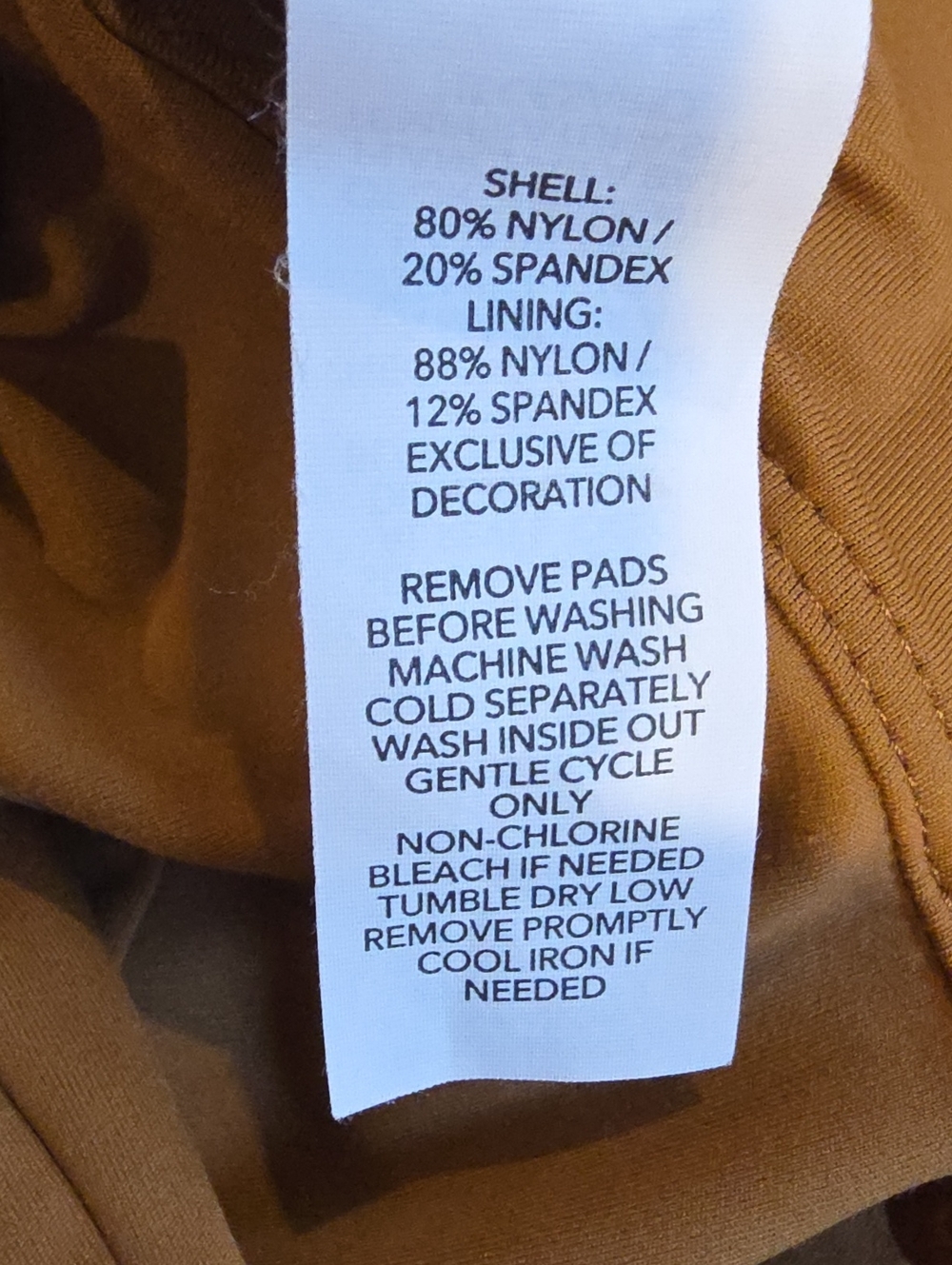 Joy Lab Workout Set- Bra Top & Leggings. Copper Sparkle Seems On Top & Legs. LG - Picture 5 of 11